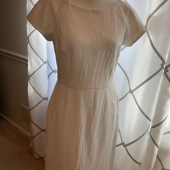 J. Crew Dresses & Skirts - JCrew white cap sleeve dress Sz 4